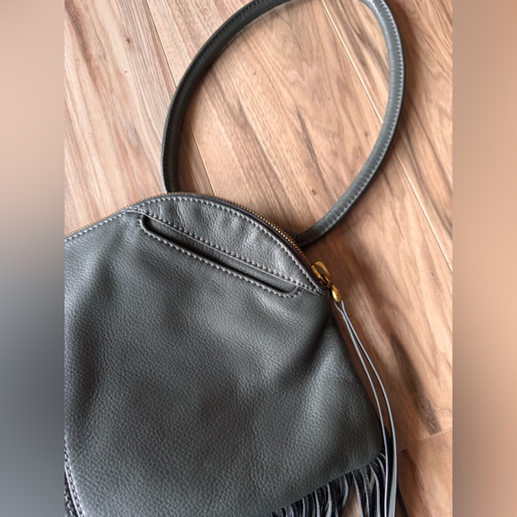 HOBO Gray Leather Stevie Fringe Clutch - Picture 6 of 13